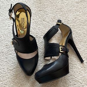 MICHAEL Micheal Kors leather platform stilettos 6.5